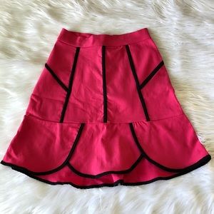 NWOT Hot Pink and Black Pencil Skirt Size M